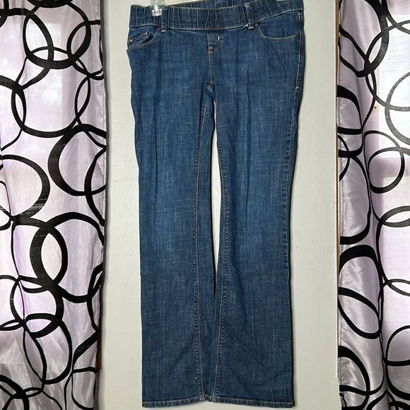 Old Navy Maternity woven Waistband boot, cut stretch, jeans size 6 long - Picture 2 of 14